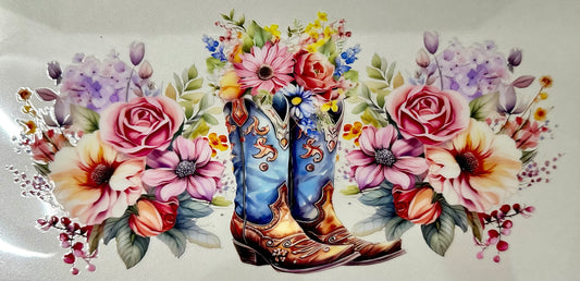 Jean Floral Cowgirl Boots